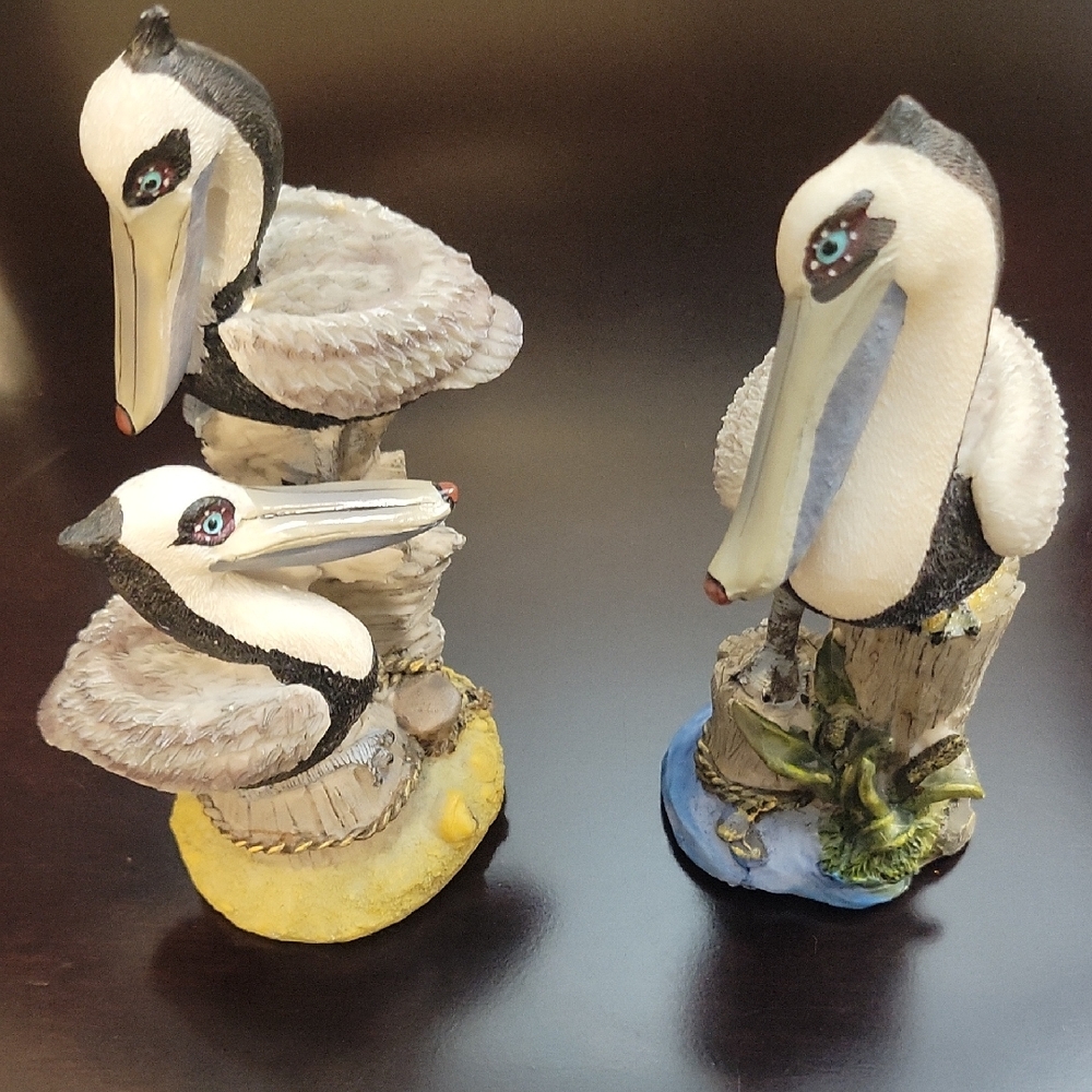 Pelican Bird Figurines | Pair